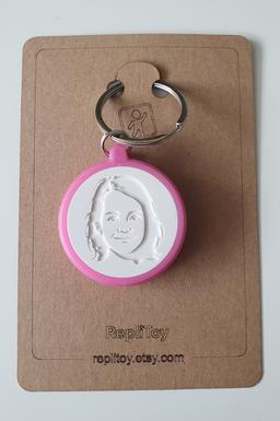 Personalized keychain from photo, 40mm diameter robust PETG