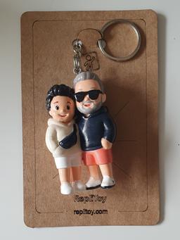 Keychain for a couple, handmade, personal anniversary gift 